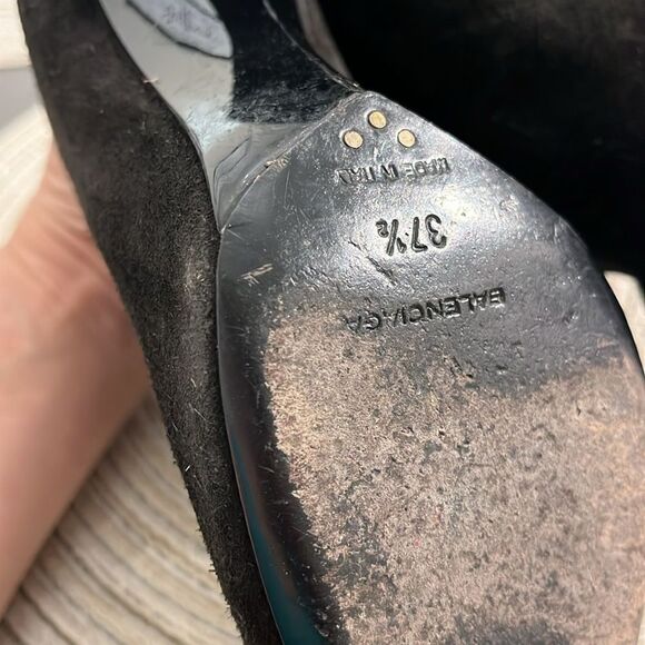 Balenciaga Black Suede Ankle Boots Size 7.5 - Picture 7 of 15